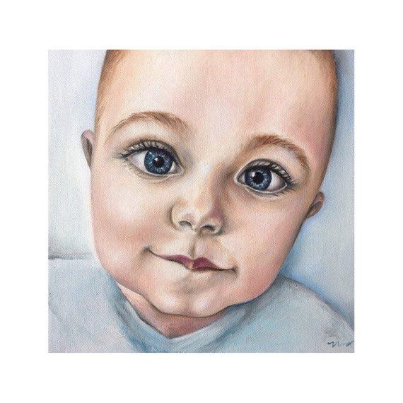 F&S Gift Store Customized Portrait Oil Painting // Custom Child Portrait // Unique Gift and Keepsake