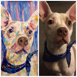 F&S Gift Store Impasto Dog Portrait Custom Pet Portrait Dog Oil Portrait Dog Lover Gift Anniversary Abstract Dog Portrait Interior Painting Wall Art Canvas