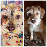 F&S Gift Store Impasto Dog Portrait Custom Pet Portrait Dog Oil Portrait Dog Lover Gift Anniversary Abstract Dog Portrait Interior Painting Wall Art Canvas