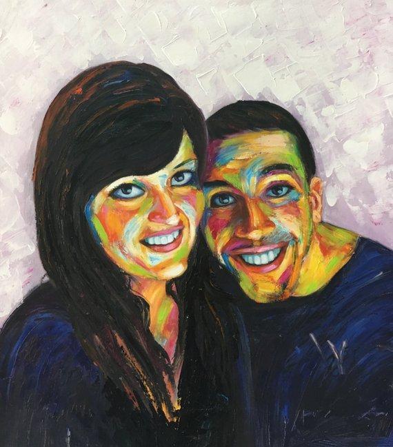 Personalized Oil Painting From Photos, handcraft art on Canvas-Show Case DMO101996-20