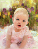 F&S Gift Store Custom Child Portrait - Baby Portrait - Custom Portrait Oil Painting - Unique Baby Gift - Baby Gift Personalize - Baby Girl Gift - Baby Art