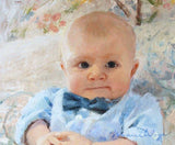 F&S Gift Store Custom Child Portrait - Baby Portrait - Custom Portrait Oil Painting - Unique Baby Gift - Baby Gift Personalize - Baby Girl Gift - Baby Art