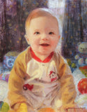 F&S Gift Store Custom Child Portrait - Baby Portrait - Custom Portrait Oil Painting - Unique Baby Gift - Baby Gift Personalize - Baby Girl Gift - Baby Art