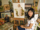 F&S Gift Store Custom Portrait Oil Painting, baby gift, one Child, 18 x 24 inches, whole body, impressionist background