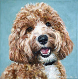 F&S Gift Store CUSTOM Pet Portrait Oil Painting 12x12 Pet Memorial Birthday Gift