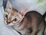 F&S Gift Store Custom Pet Portrait of the Kitty Oil Painting Cat Animal Portrait