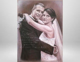 F&S Gift Store Wedding portrait, bridal couple, custom personalized original oil painting, woman, Man portrait, painting, by photo template, painting