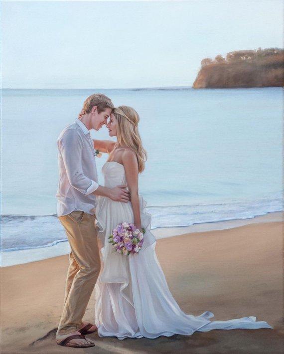 Personalized Oil Painting From Photos, handcraft art on Canvas-Show Case IDK101291-12