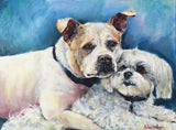 F&S Gift Store 12x16 Two Subject Custom Pet Portrait Oil Painting