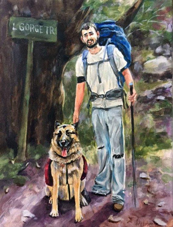 F&S Gift Store 12x16 Two Subject Custom Pet Portrait Oil Painting