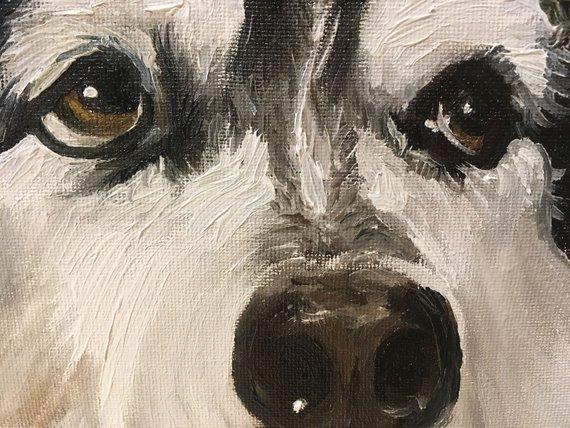 F&S Gift Store Dog Oil Painting - Custom Pet Painting, Pet Portrait, Pet Painting, Color, Gift, Present, Paint, Dog, Cat, Anniversary, Birthday