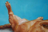 F&S Gift Store SillyPup dog painting, custom Pet Portrait Oil Paintings, dog paintings 10x10"