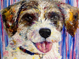 F&S Gift Store Pet Painting Portrait From Photo Dog Portrait Custom Dog's Portrait To Order Gift For Dog Lover Customized Portrait Impressionism Modern Art