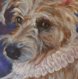 F&S Gift Store wire haired terrier, Shakespeare, Ruffle collar, Dog Painting, pet art, Portrait Commission,Custom Pet Portrait,dog memory, Christmas gift