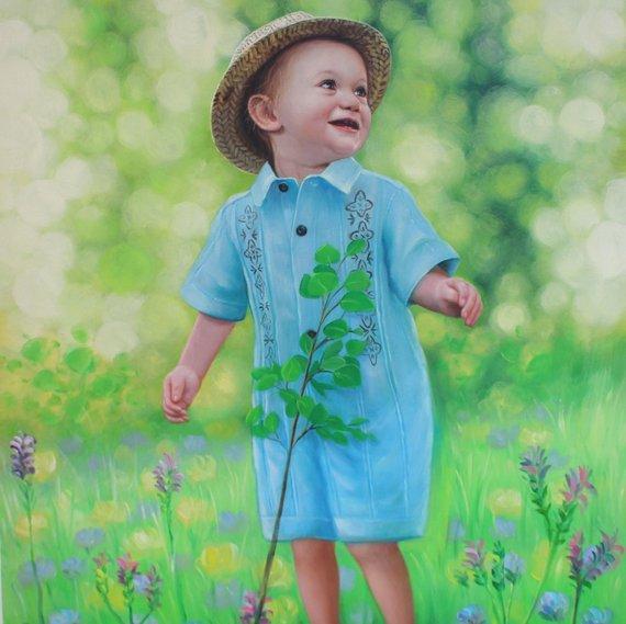 Personalized Oil Painting From Photos, handcraft art on Canvas-Show Case DDC101381-20