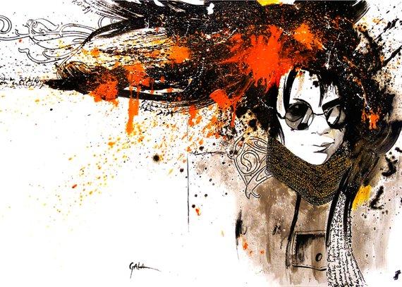 F&S Gift Store Custom painting, portrait from photo, custom oil portrait,grunge style, modern portrait, fashion painting, acrylic painting, FREE SHIPPING!