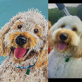 F&S Gift Store large pet portrait custom painting of dog