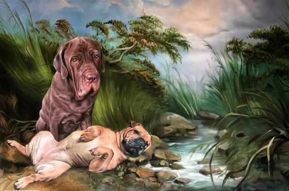 Personalized Oil Painting From Photos, handcraft art on Canvas-Show Case KGD101734-24