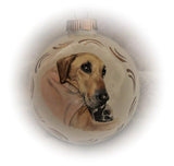 F&S Gift Store Dog portrait painting - custom dog portrait on 4 inch Christmas ornaments