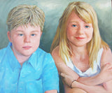 F&S Gift Store Custom Portrait oil painting for love,Personalized Painting Canvas Painting From photo Child Family Wedding Portraits