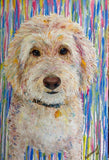 F&S Gift Store Dog oil painting custom Pet portrait from photo Impasto dog painting Colorful painting pet Customized painting Art gift wife Memory painting