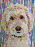 F&S Gift Store Dog oil painting custom Pet portrait from photo Impasto dog painting Colorful painting pet Customized painting Art gift wife Memory painting