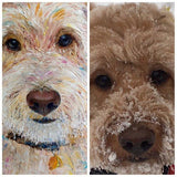 F&S Gift Store Dog oil painting custom Pet portrait from photo Impasto dog painting Colorful painting pet Customized painting Art gift wife Memory painting