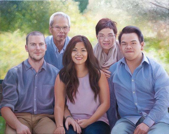 Personalized Oil Painting From Photos, handcraft art on Canvas-Show Case LJK101777-12