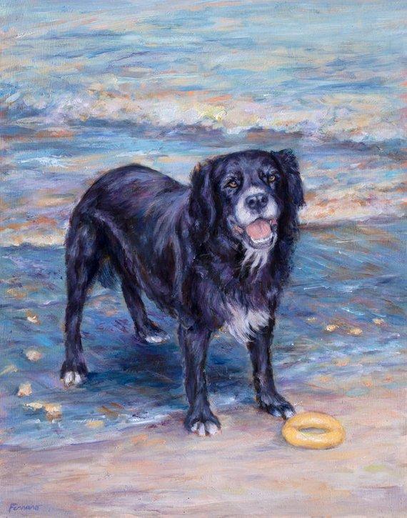 F&S Gift Store Custom Dog Portrait and Commission Dog painting of all dog breeds