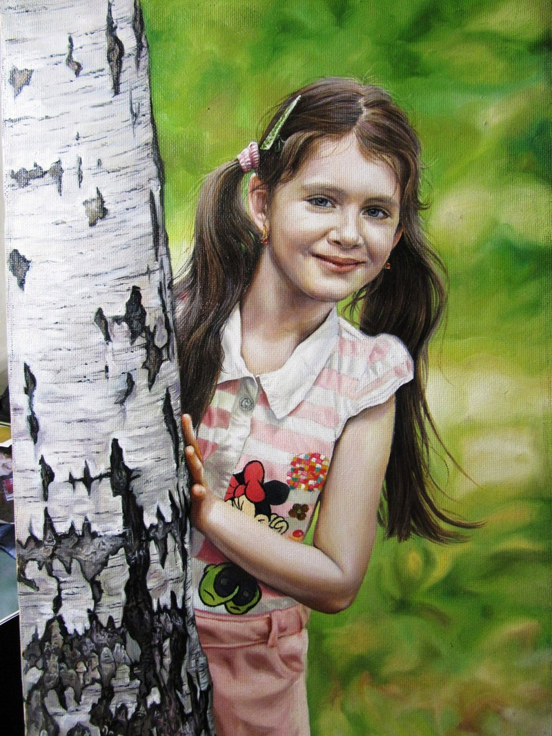 Personalized Oil Painting From Photos, handcraft art on Canvas-Show Case LPK102370-48