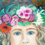 F&S Gift Store Lazarina 19.77'' Oil Painting , Greek Traditional Custom , Portrait Painting , Canva Art , Wall Art , FREE SHIPPING