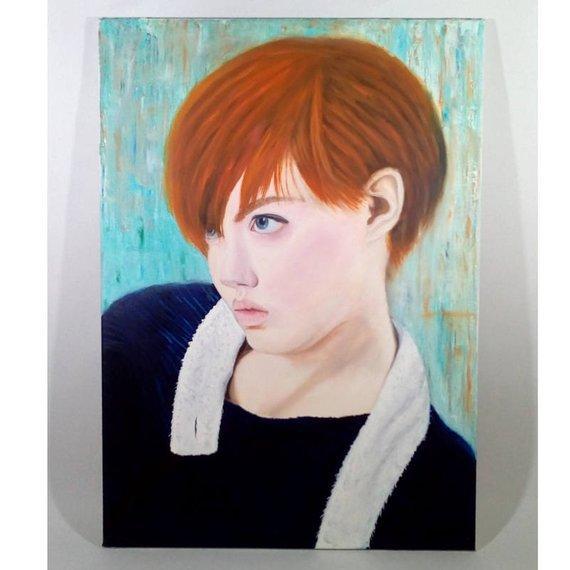 Personalized Oil Painting From Photos, handcraft art on Canvas-Show Case BAR102569-48
