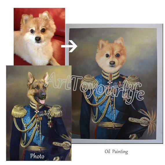 F&S Gift Store Pet portrait Custom Photo to Painting Hand made Museum Quality Oil Portrait