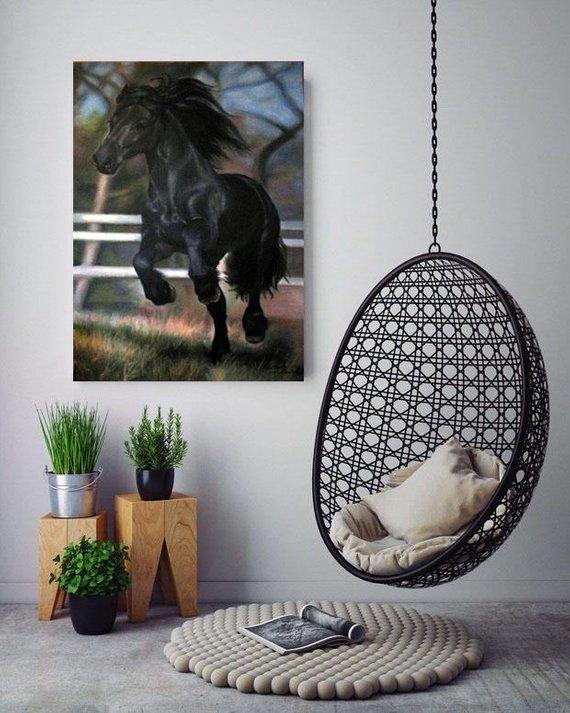 F&S Gift Store Custom, horse portrait to order, custom oil portrait, animal portraits, painting to your photo template, photo realism
