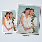F&S Gift Store Custom Wedding Portrait From Photo，Photo to painting,100 % Handmade Custom Portrait Painting