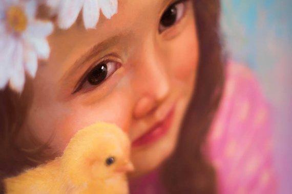 F&S Gift Store Custom kid child OIL Portrait birthday present Hand Painted Personalized Artwork Realistic painting from your photographs. Wall Art gift.