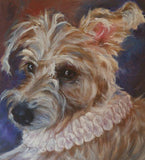 F&S Gift Store wire haired terrier, Shakespeare, Ruffle collar, Dog Painting, pet art, Portrait Commission,Custom Pet Portrait,dog memory, Christmas gift