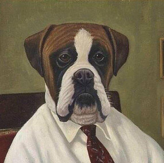 F&S Gift Store Pet portrait Dog Portrait Custom Photo to Painting Hand made Museum Quality Oil Portrait