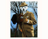F&S Gift Store Great Dane Dog Portrait PHOTOGRAPHER anthropomorphic fantasy Print from original oil painting