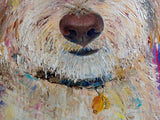 F&S Gift Store Dog oil painting custom Pet portrait from photo Impasto dog painting Colorful painting pet Customized painting Art gift wife Memory painting