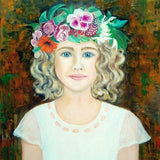 F&S Gift Store Lazarina 19.77'' Oil Painting , Greek Traditional Custom , Portrait Painting , Canva Art , Wall Art , FREE SHIPPING