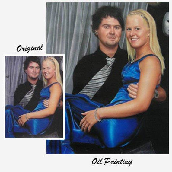 Personalized Oil Painting From Photos, handcraft art on Canvas-Show Case NJM100936-20