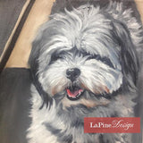 F&S Gift Store Custom 8"x8" Pet Portrait by LaPine Design - Oil Painting on Traditional Back Stapled Canvas