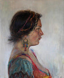 F&S Gift Store Reproduction Print on canvas Portrait of a young Catalan Oil Painting Portrait of a girl Portrait on canvas Custom portret