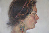 F&S Gift Store Reproduction Print on canvas Portrait of a young Catalan Oil Painting Portrait of a girl Portrait on canvas Custom portret