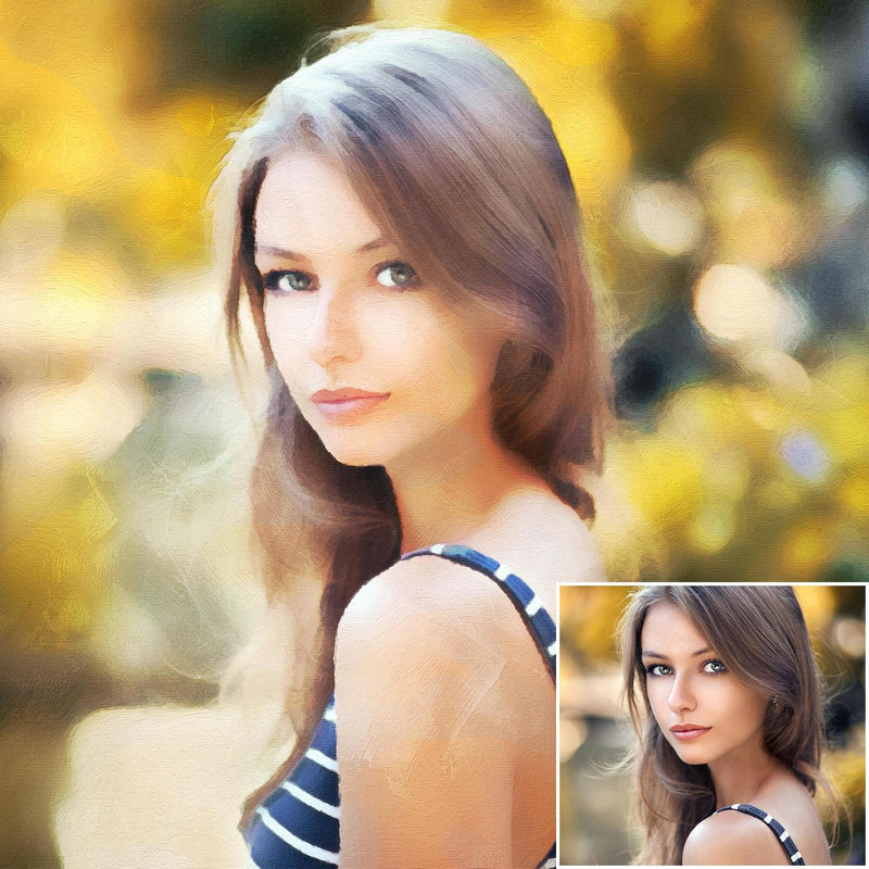 Personalized Oil Painting From Photos, handcraft art on Canvas-Show Case BTG101304-12
