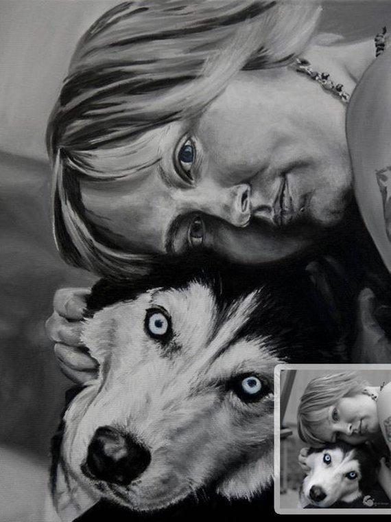 Personalized Oil Painting From Photos, handcraft art on Canvas-Show Case GIL100227-72