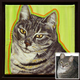 F&S Gift Store 12in x 12in â€?Custom Pet Portrait Painting from Photo, Dog Painting, Cat Painting, Memorial, Animal Lover Gift, Time-Lapse, Frame Included