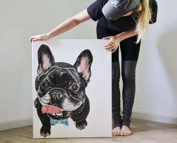F&S Gift Store Custom pet painting, pet painting custom, dog painting custom, custom dog painting, pet portrait, dog portrait