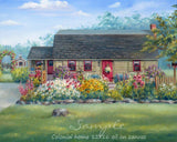 F&S Gift Store Oil on canvas custom home portrait house painting from photos Realtor closing gift for buyers Commissioned artwork by Janet Zeh Original Art